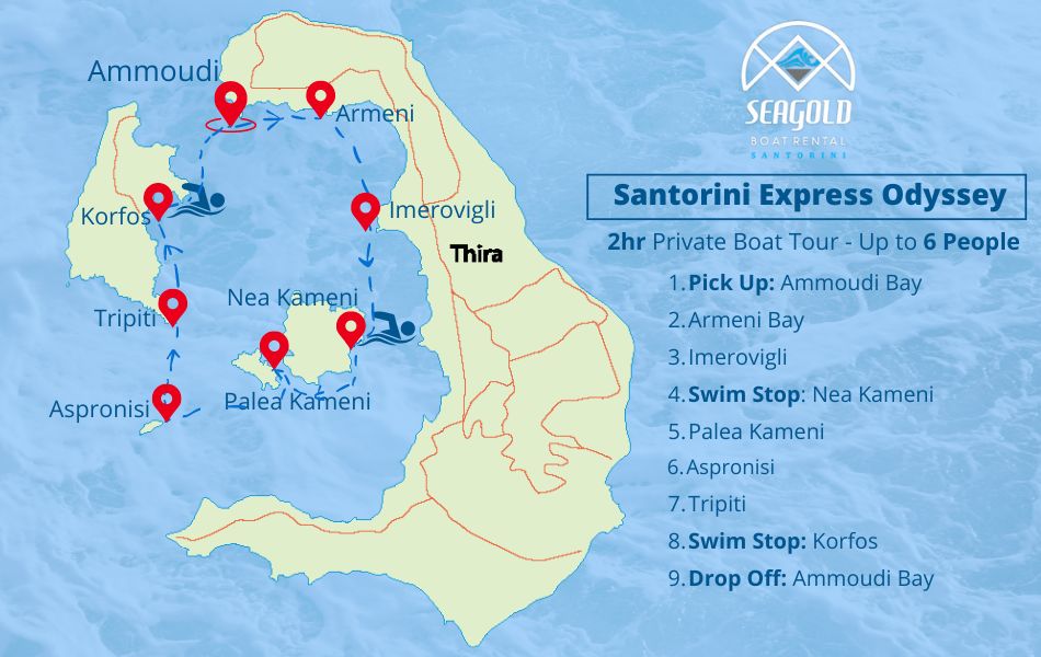 Santorini 2hr Boat Tour - Seagold's Santorini Express Odyssey
